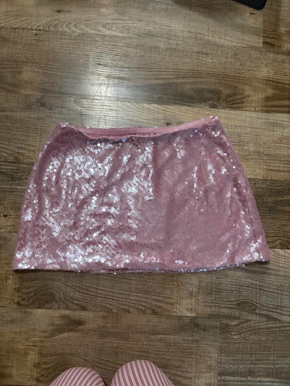 Peppermayo Pink Sequin Mini Skirt